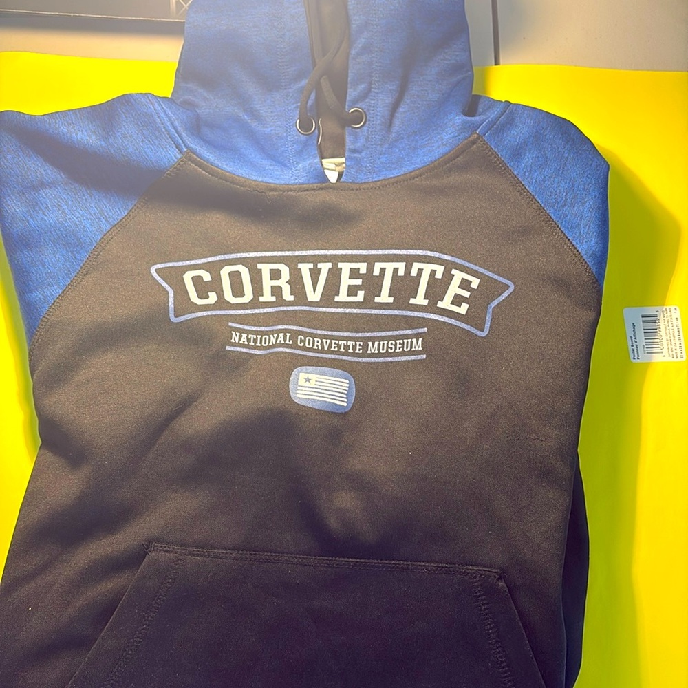 Matching Authentic National Corvette Museum sweatshirts. Size Medium and Large